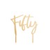 Picture of Fifty Gold Acrylic Cake Topper
