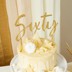 Picture of Sixty Gold Acrylic Cake Topper