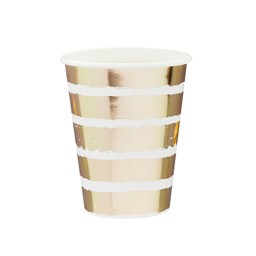 Picture of Gold Striped Paper Cups