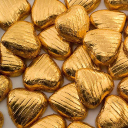 Picture of Gold Foiled Chocolate Hearts
