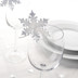 Picture of Shimmering Snowflake - Place Card for Glass - Silver