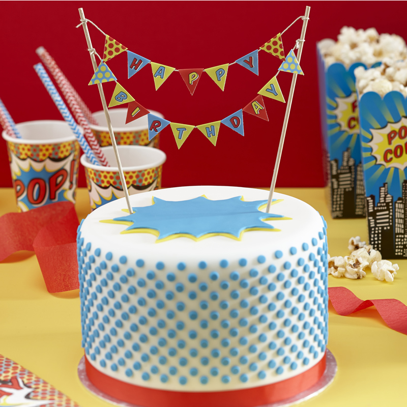 Picture of Pop Art Party - Cake Bunting - Happy Birthday