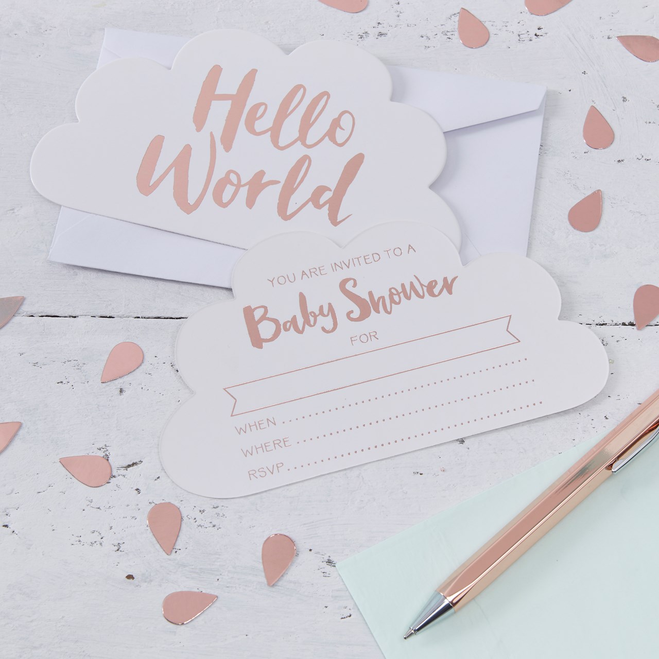 Picture of Hello World Baby Shower Invitations