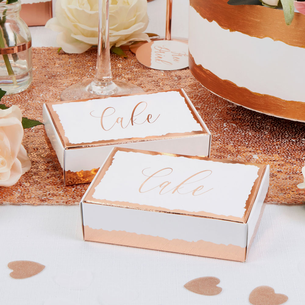 Picture of Dipped In Rose Gold Cake Boxes