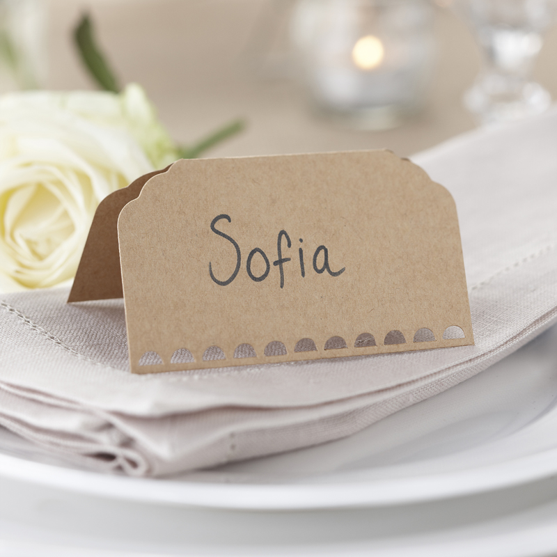 Picture of Vintage Affair - Place Cards - Plain Kraft