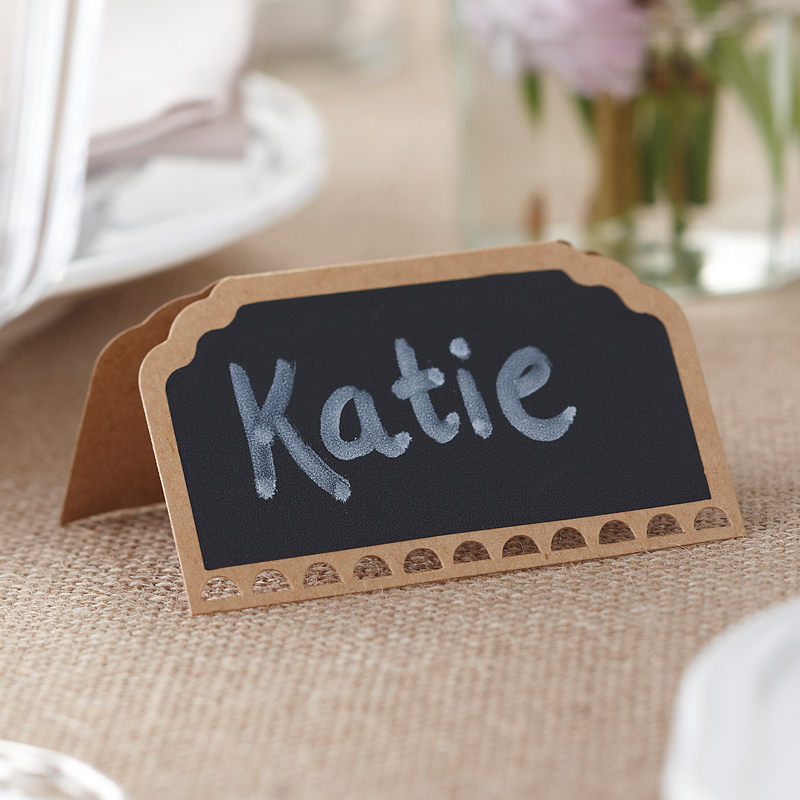 Picture of Vintage Affair - Place Cards - Chalkboard Kraft